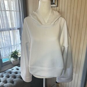 Free People Movement Cropped Hoodie Womens Medium White Athleisure Pullover